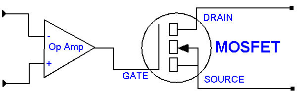Op Amp coupled to an N-MOSFET