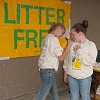 2003 winner of the tee shirt logo contest, Suzy Hurtte, signing her artwork