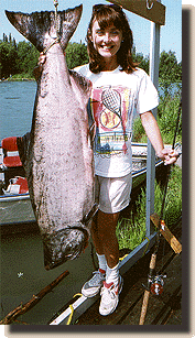 Lady Angler with a Trophy King