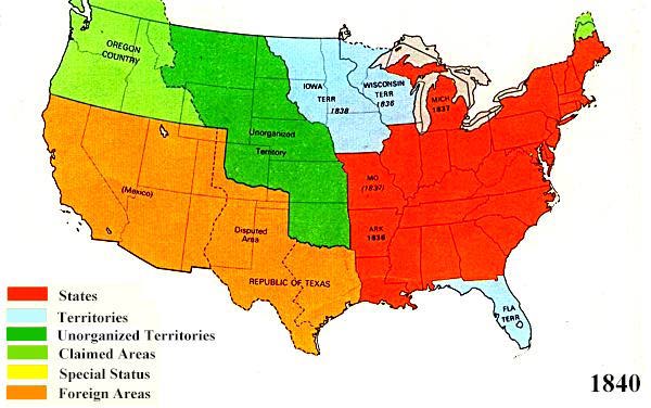 1840 map territories states maps westward territory territorial united expansion indian movement 1860 slave xroads virginia edu were website historyproject