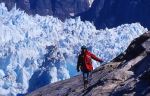 Hiking by the glacier