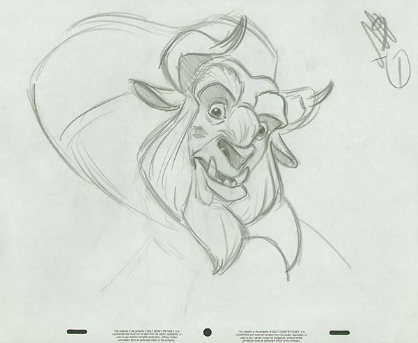 disney characters drawings. Original production drawing of