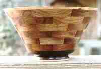 Walnut segmented bowl