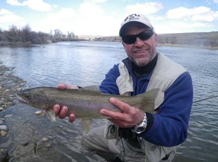 Ben with Bighorn Rainbow Trout