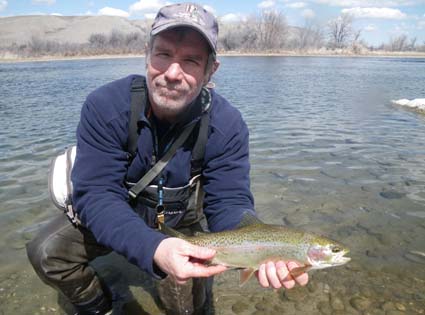 Chris with Bighorn Rainbow Trout