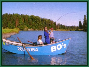 Drift fishing on the Kasilof River.