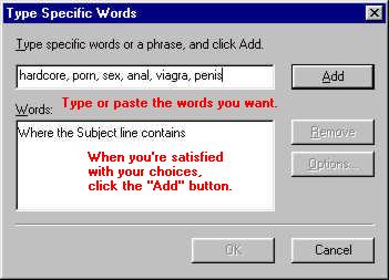 When you click the specific words in the dialog box above, this box will open.