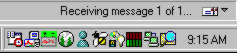 The next time you receive mail, you can see the Norton scanning icon come on. Norton is the one on the far right, next to the clock.