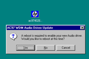 After the computer restarts, your new audio driver will be installed.