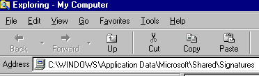 If you don't see an Address Bar, click the View menu and select it. 