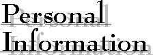 Personal Information