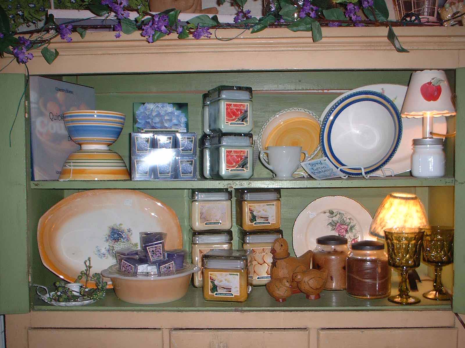 shelf with bowls