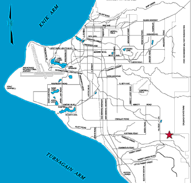 Map of Anchorage area