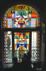 Stained glass store window