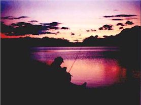 sunset at Goodnews Lake