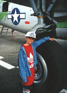 Joe by a B-24 Tire