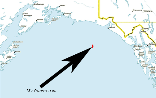 Prinsendam location Chart