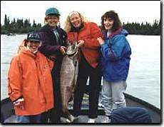 Salmon fishing on the Kenai River in Alaska