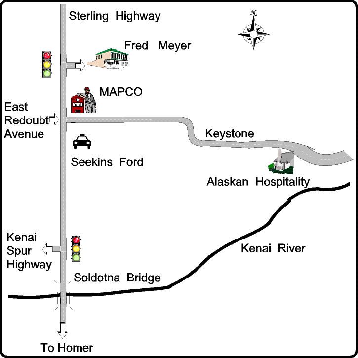 Alaskan Hospitality Lodge Map