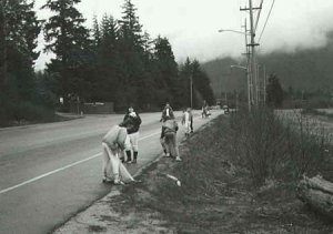 Cleaning up along the highway