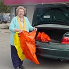 Peggy Cartmill at the UAS bag site