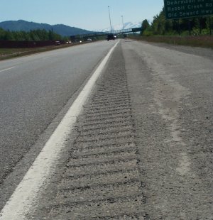 Rumble Strips: turn your vehicle into a vibrating appliance! (photo by Garry Wallan)
