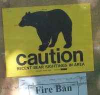 Eagle River Valley bear sign (photo by Garry Wallan)