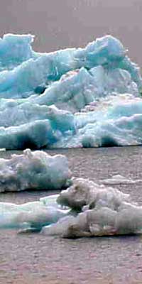 Portage Lake icebergs