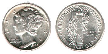 1942s dime