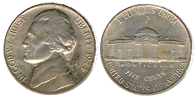 1944p nickel