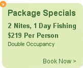 Seward Alaska Fishing Charter Package Specials, 2 Nights and 1 Day Fishing, $219 Per Person, double occupancy. Book now