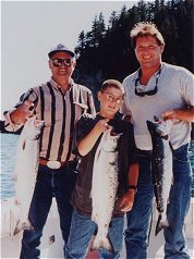 Father, son and grandson. 3 generations enjoying their Alaska fishing dream. Having a Master-guide like Captain Steve makes a world of difference.