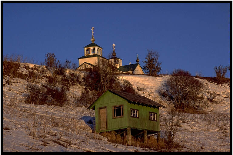 Russian Orthodox Church at Ninilchik, Alaska - March 1998