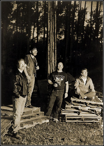 Onlookers of the Bonfire at Tom Rowinski's Wake, Fairbanks, Alaska