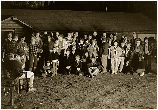 Bonfire at Tom Rowinski's Wake, Fairbanks, Alaska