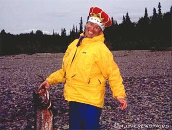 stoked client with huge king salmon