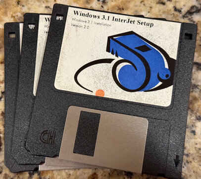 Windows 3.1 InterJet Setup floppy: Windows 3.1 Installation, Version 2.0.
