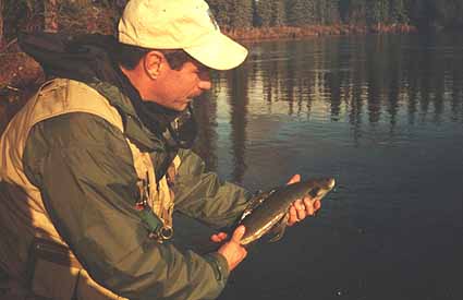 Chris with Delta Grayling
