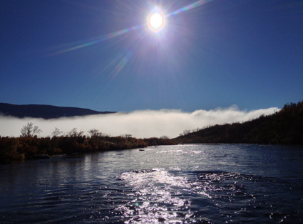 Fog lifting from Kulik River