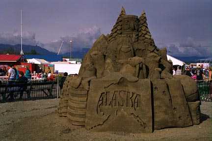 Alaska sand sculpture
