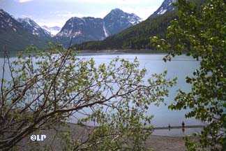 View of lake and mountains