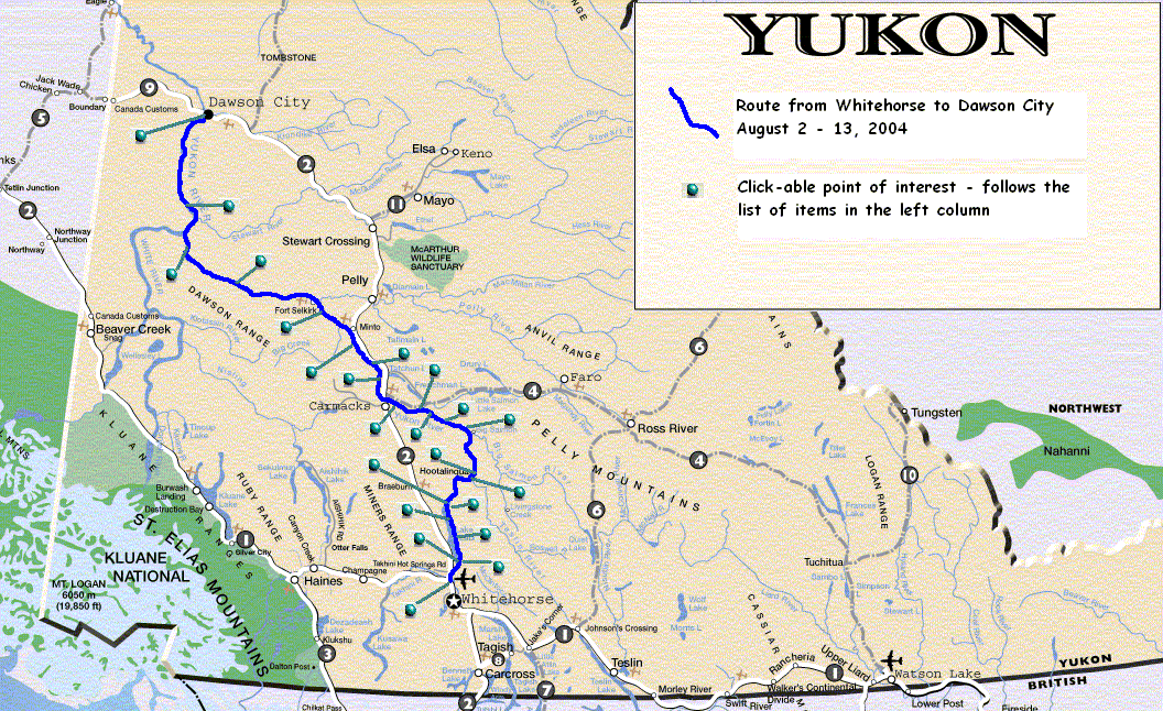 Yuk Map Yukon River - August 2004