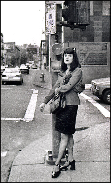 Lady on Street Corner
