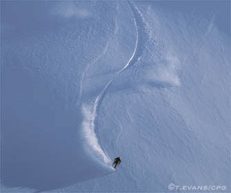 single snowboarder