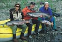 showing off their king salmon